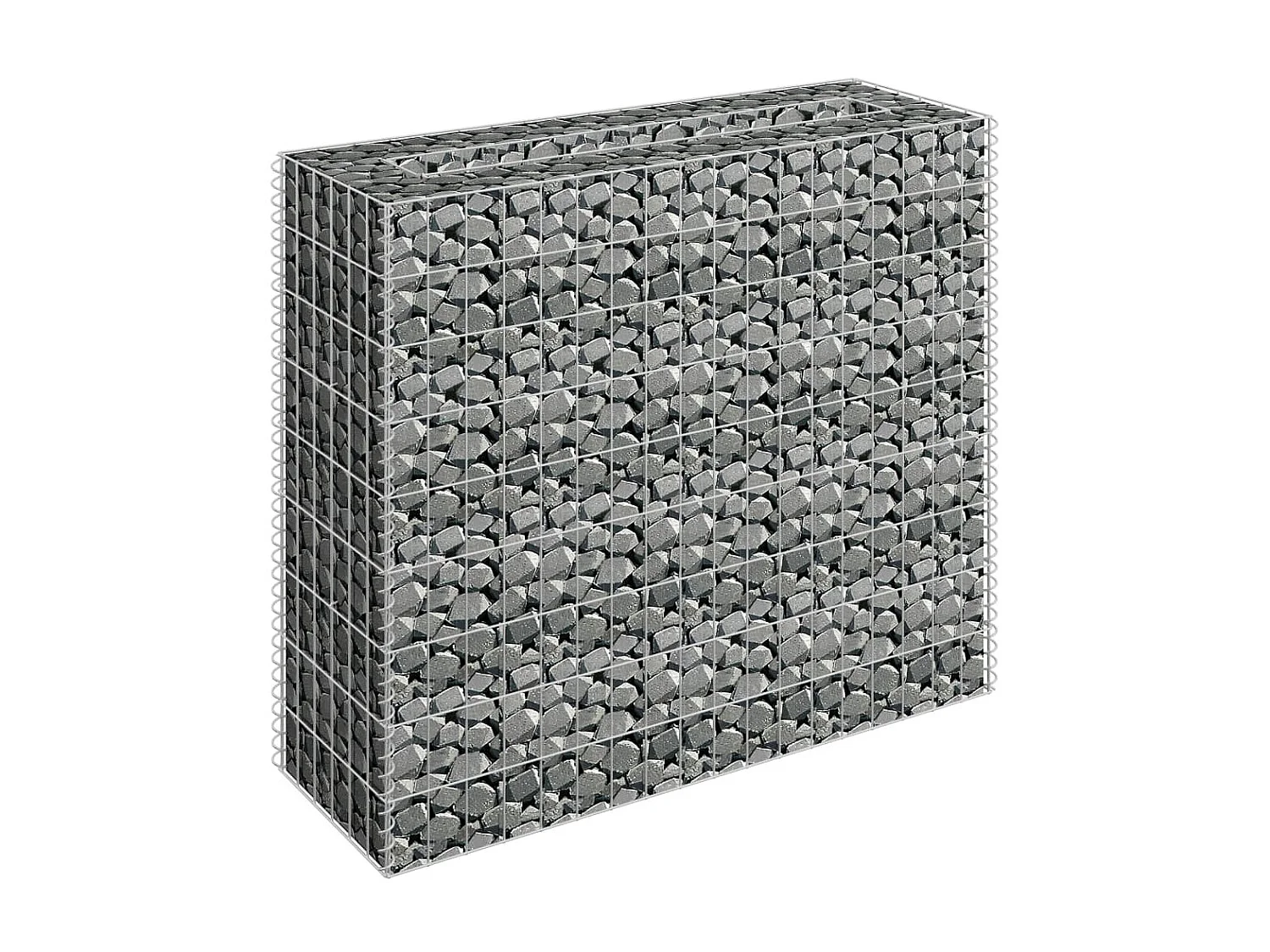 Arriate de gaviones de acero galvanizado 90x30x90 cm ES83044