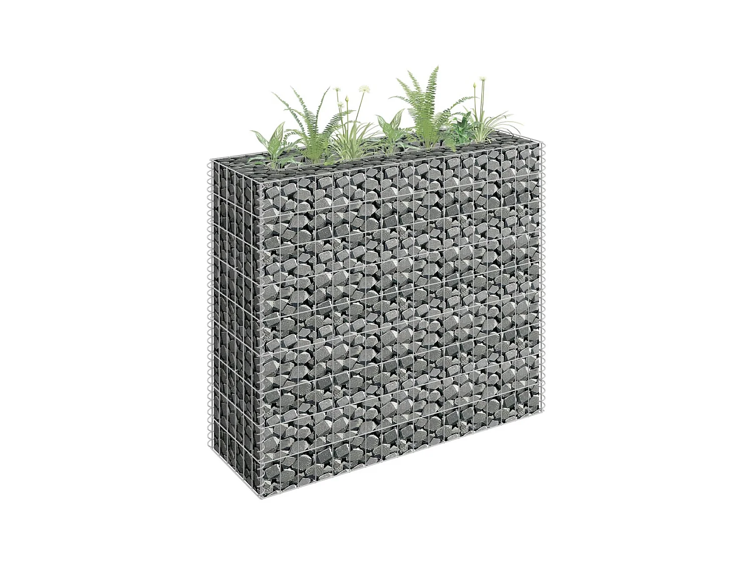 Lit surélevé à gabion Acier galvanisé 90x30x90 cm WVGQ4572