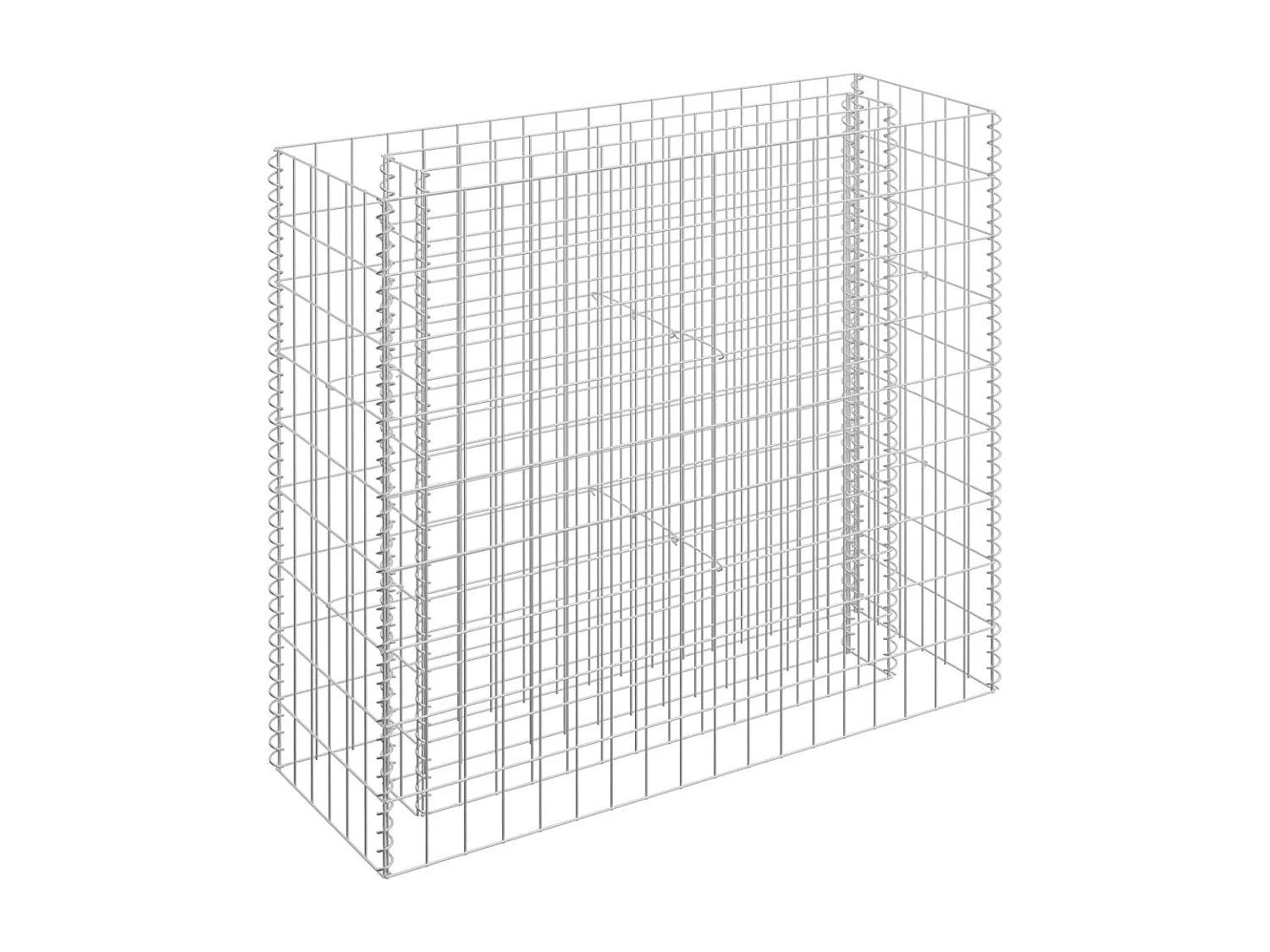 Lit surélevé à gabion Acier galvanisé 90x30x90 cm WVGQ4572