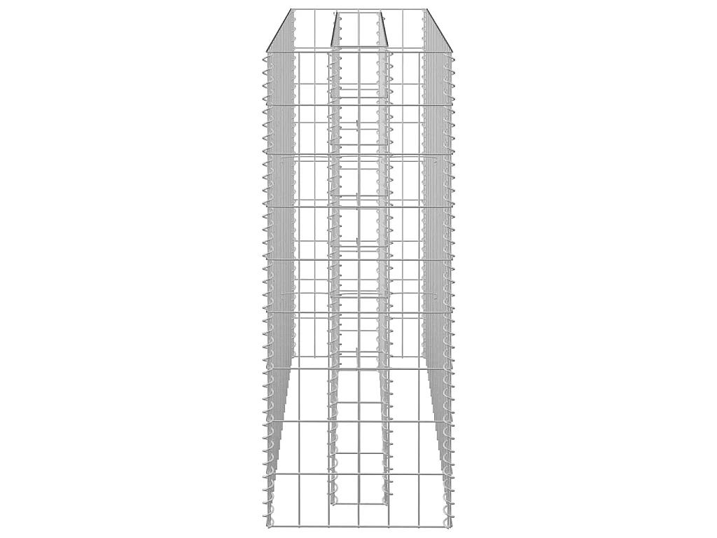 Lit surélevé à gabion Acier galvanisé 90x30x90 cm WVGQ4572