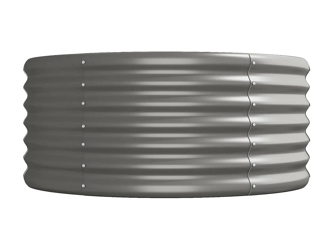 Jardinera arriate acero recubrimiento polvo gris 440x80x36 cm ES76663