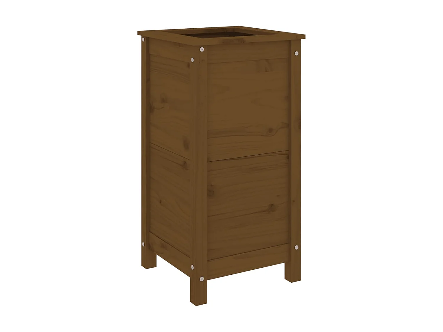 Plantenbak 40x40x78 cm massief grenenhout honingbruin NL985657