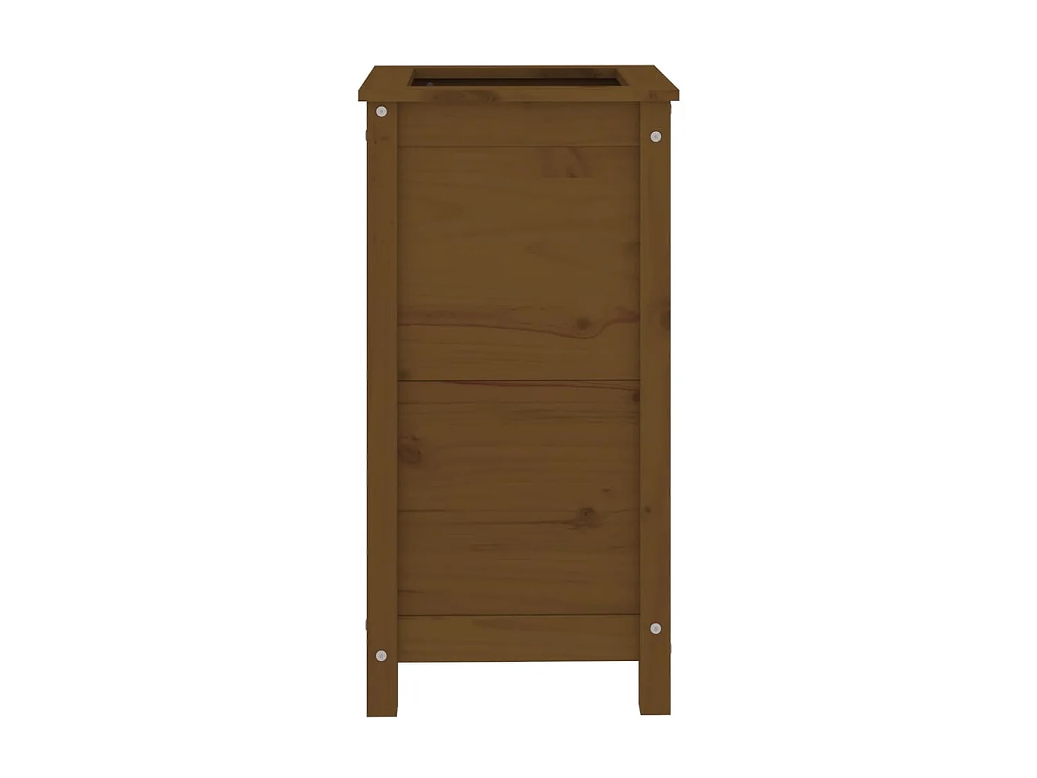 Jardinière marron miel 40x40x78 cm bois massif de pin BE6632