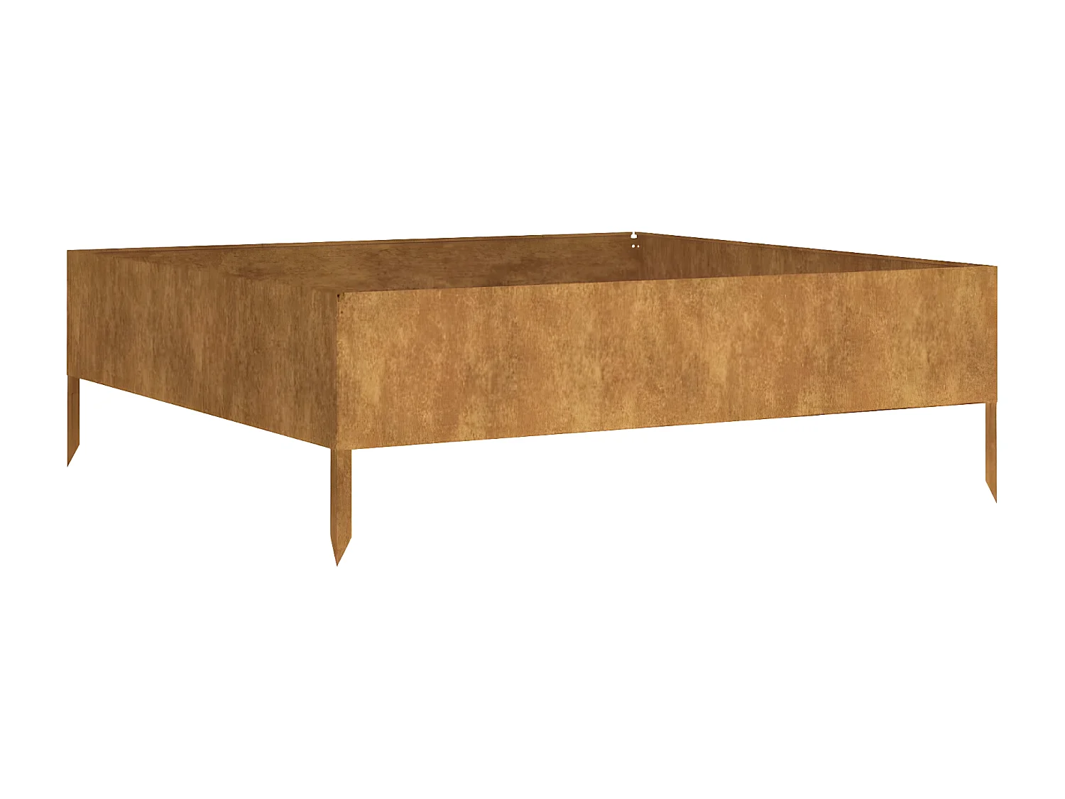 Jardinera acero corten 100x100x33,5 cm ES34406