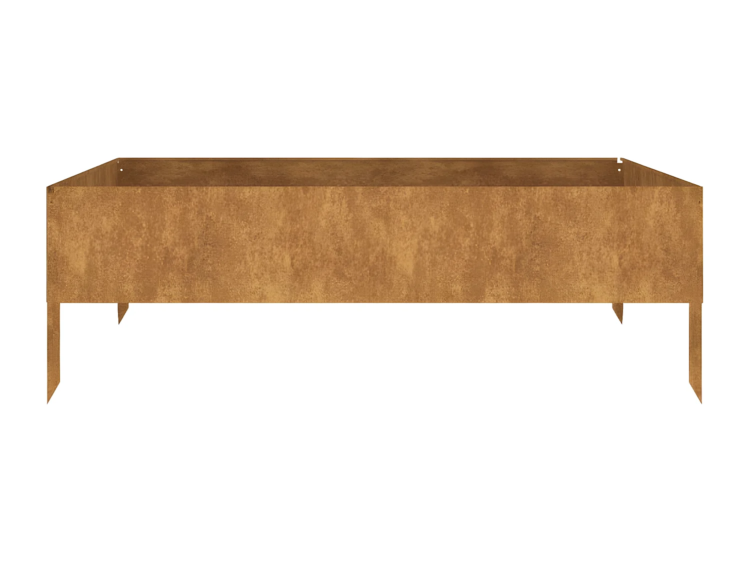 Jardinera acero corten 100x100x33,5 cm ES34406