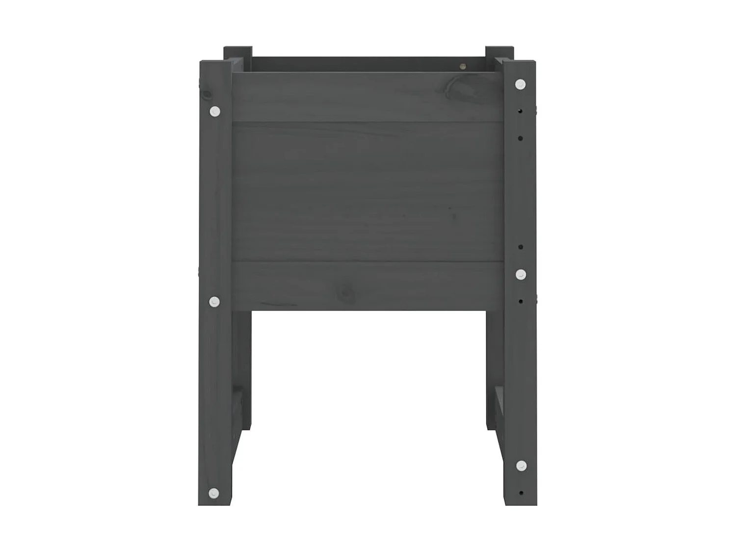 Jardinières 2 pcs Gris 40x40x52,5 cm Bois massif de pin BE3310