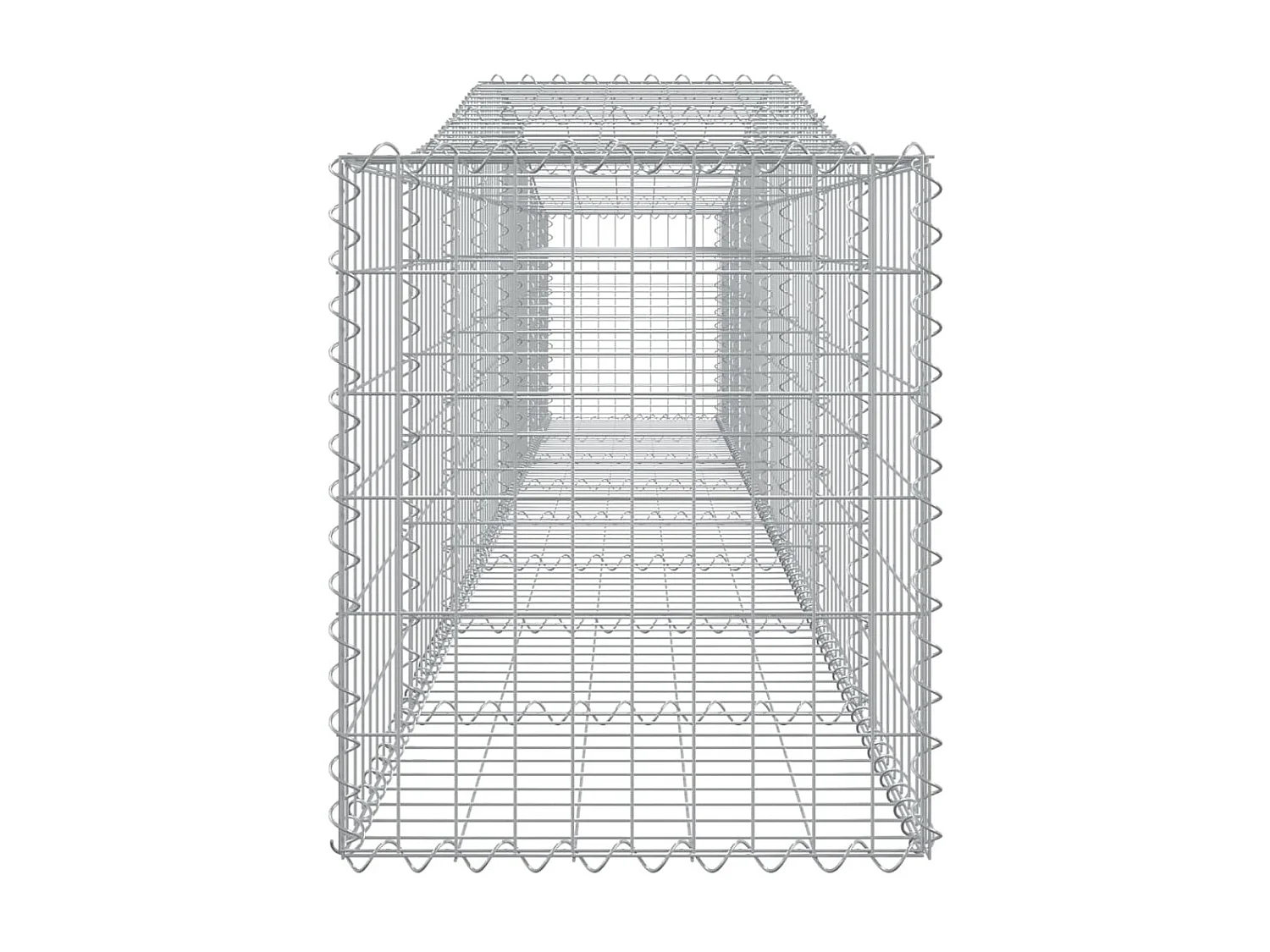 Schanskorf 2 st gewelfd 400x50x60/80 cm gegalvaniseerd ijzer NL607343