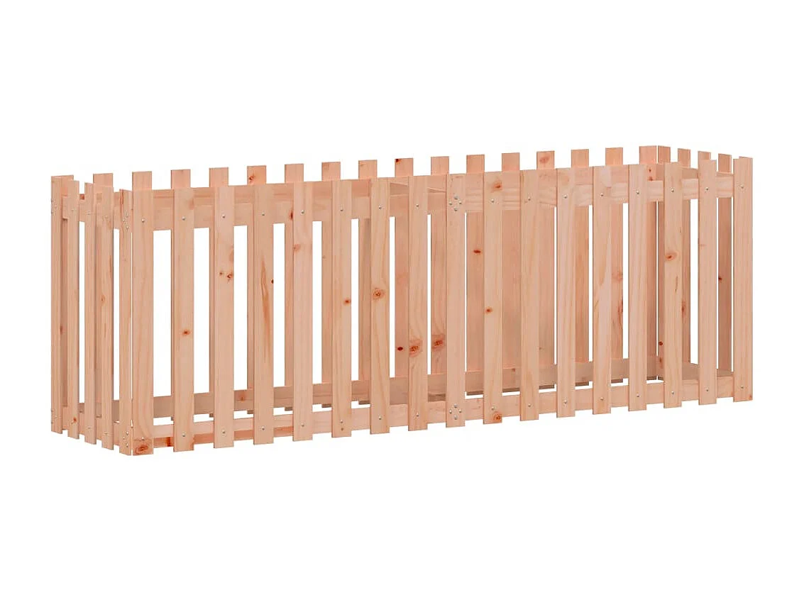 Canteiro elevado c/ design de cerca 200x50x70cm madeira douglas PT613255