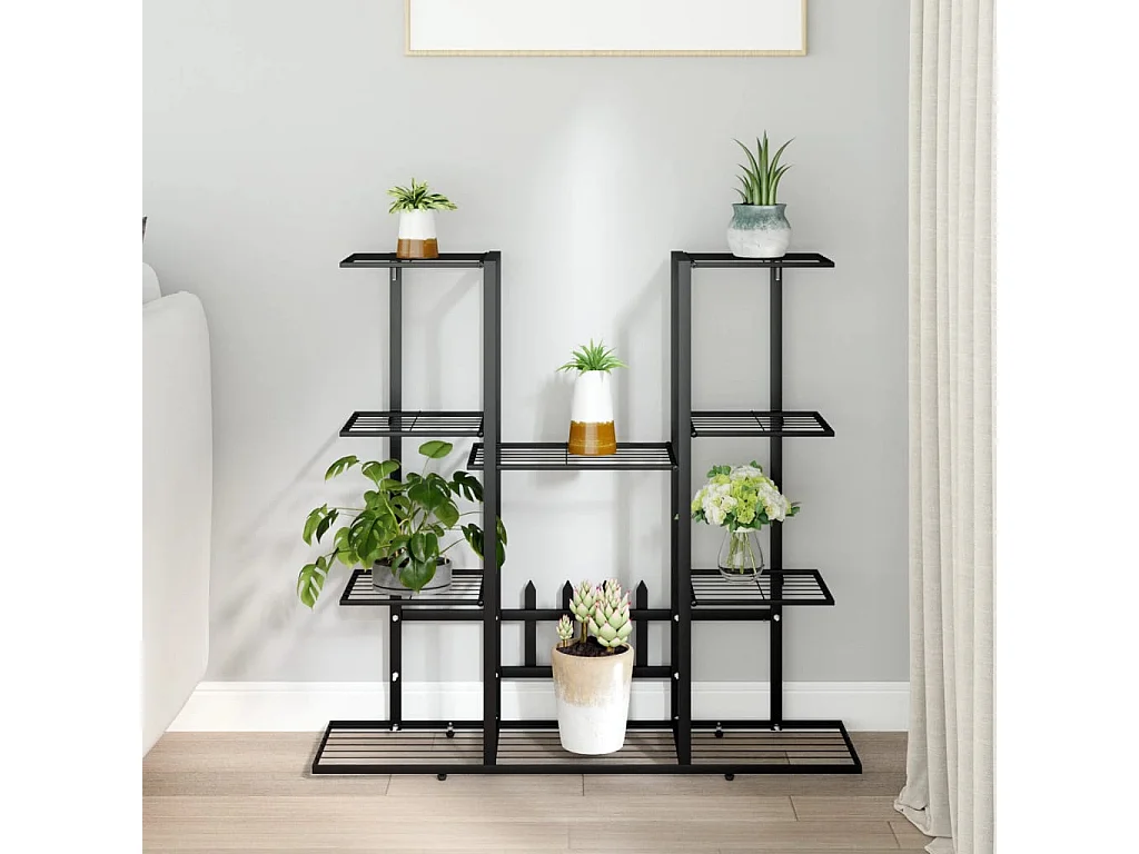 Jardinière Support à plantes 94,5x25x89 cm Noir Fer BE2800