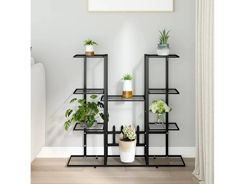 Jardinière Support à plantes 94,5x25x89 cm Noir Fer BE2800