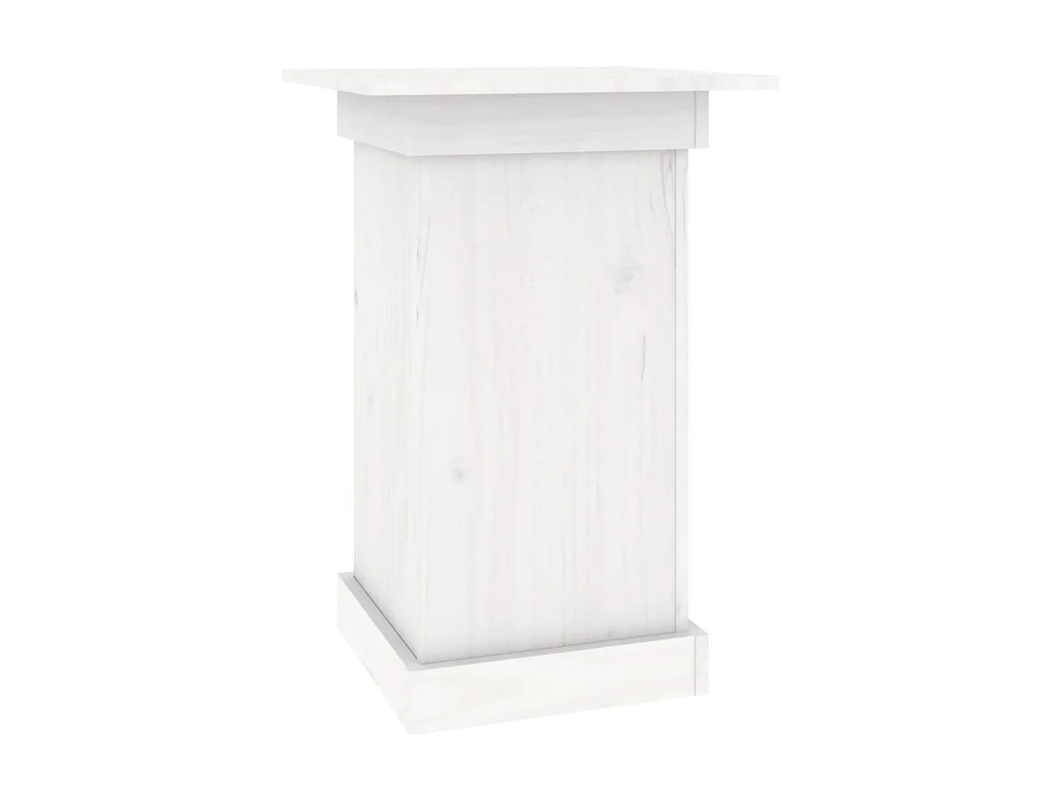 Bloemenstandaard 40x40x60 cm massief grenenhout wit NL870167