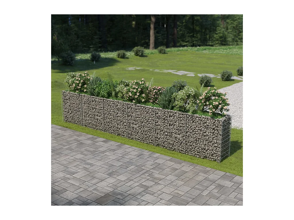 Lit surélevé à gabion Acier galvanisé 540x50x100 cm WVGQ1716