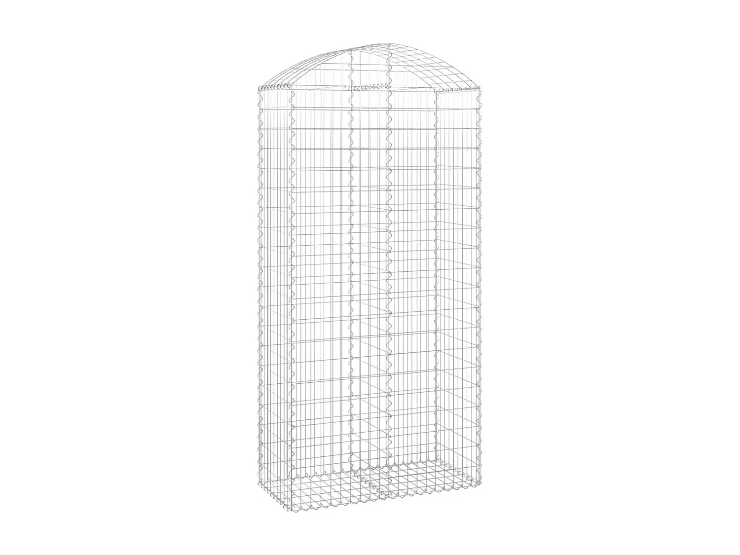 Panier de gabions arqué 100x50x200/220 cm Fer galvanisé WVGQ4280