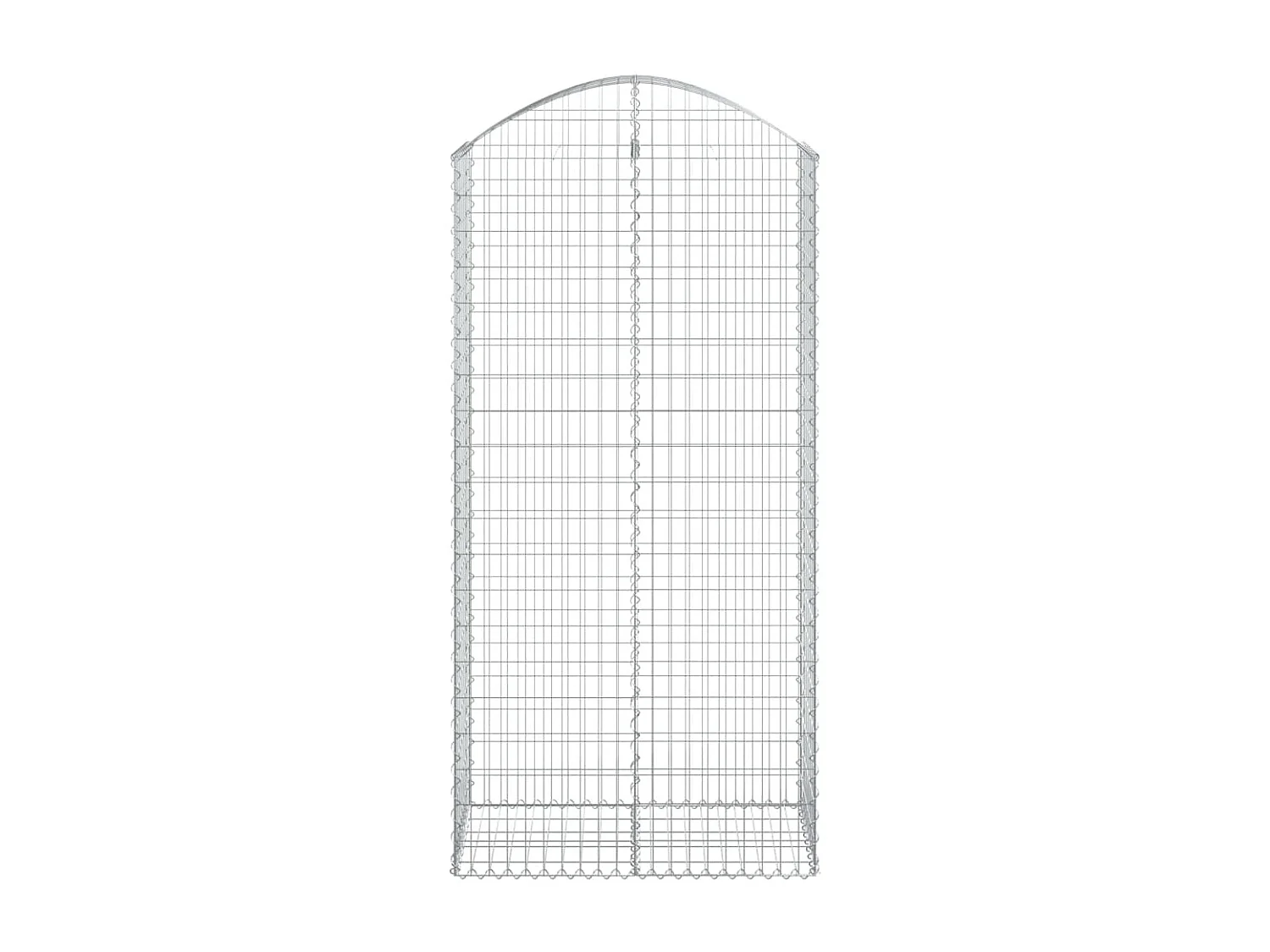 Panier de gabions arqué 100x50x200/220 cm Fer galvanisé WVGQ4280