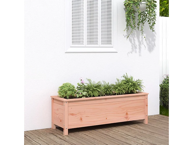 Jardinera elevado de jardín madera abeto Douglas 119,5x40x39 cm ES38388
