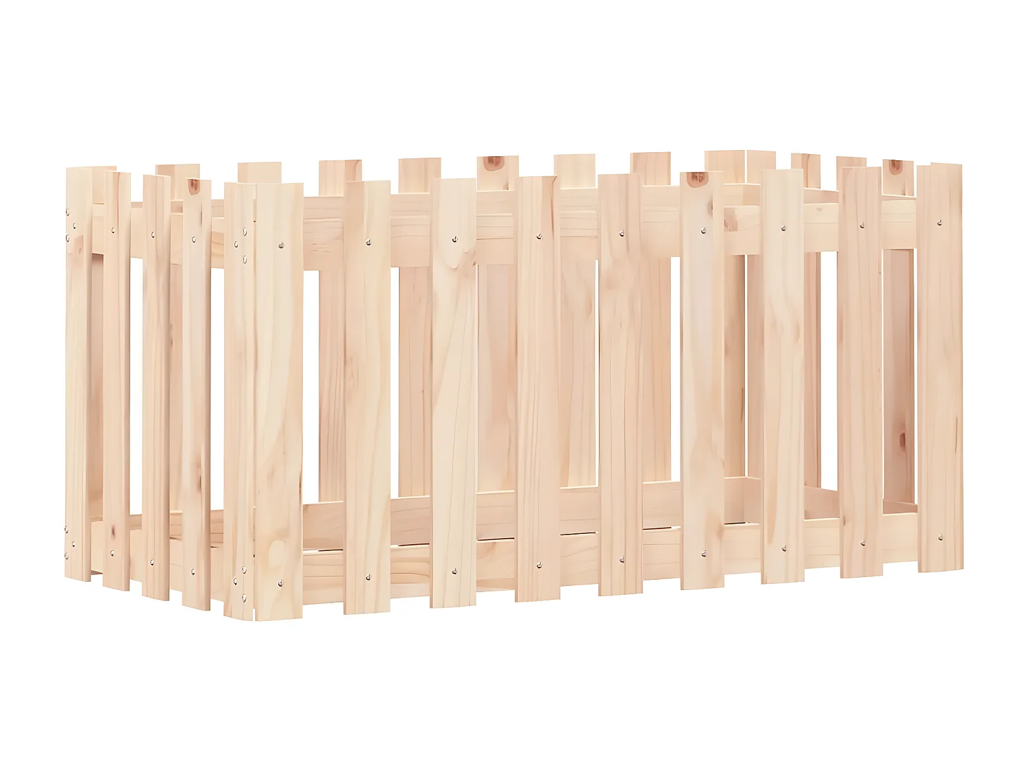 Plantenbak verhoogd met hekontwerp 100x50x50 cm grenenhout