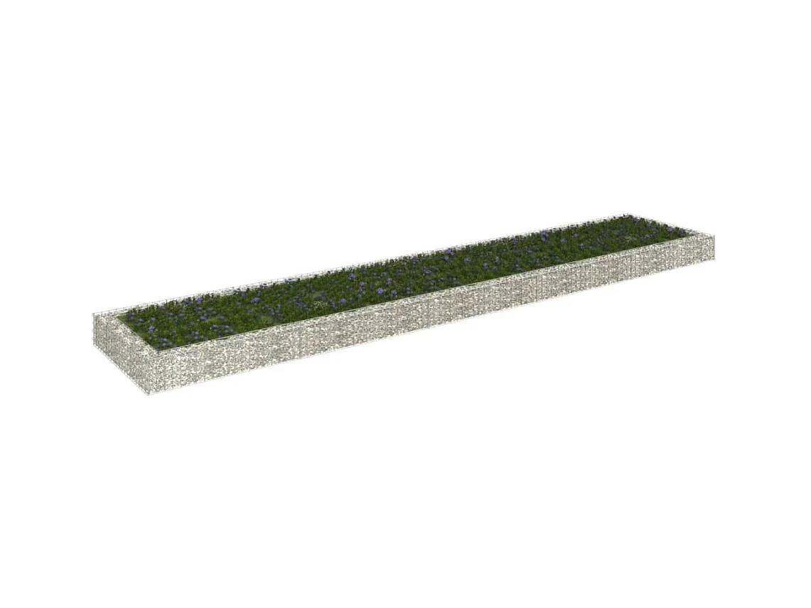 Lit surélevé à gabion Acier galvanisé 500x100x20 cm WVGQ8606