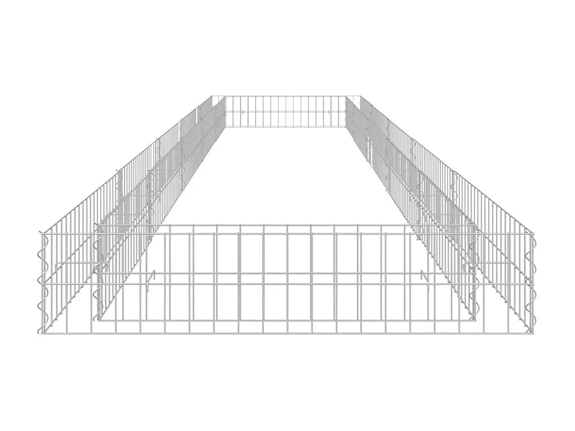 Lit surélevé à gabion Acier galvanisé 500x100x20 cm WVGQ8606