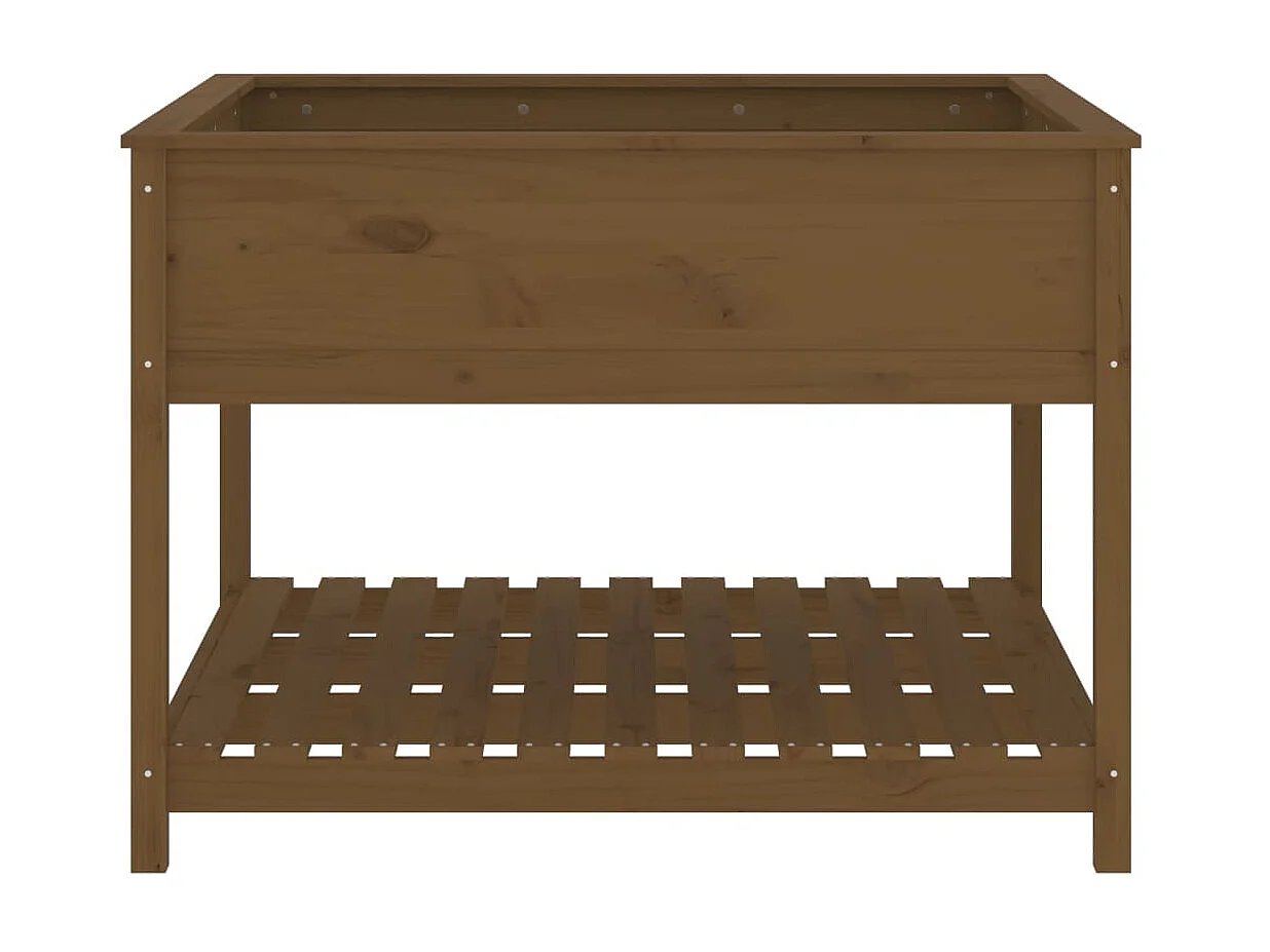 Jardinière et étagère Marron miel 111,5x111,5x81 cm Bois de pin BE7910