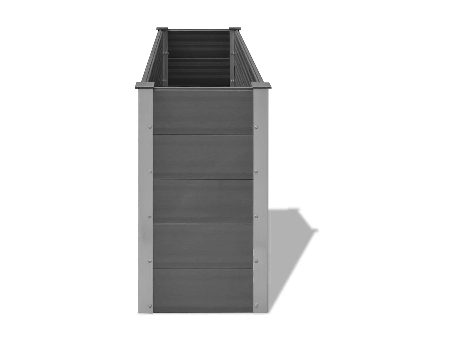 Jardinera de WPC gris 150x50x91 cm ES23253