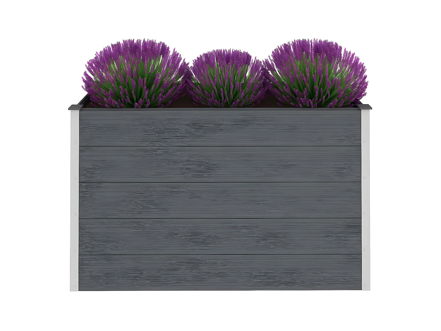 Jardinera de WPC gris 150x50x91 cm ES23253