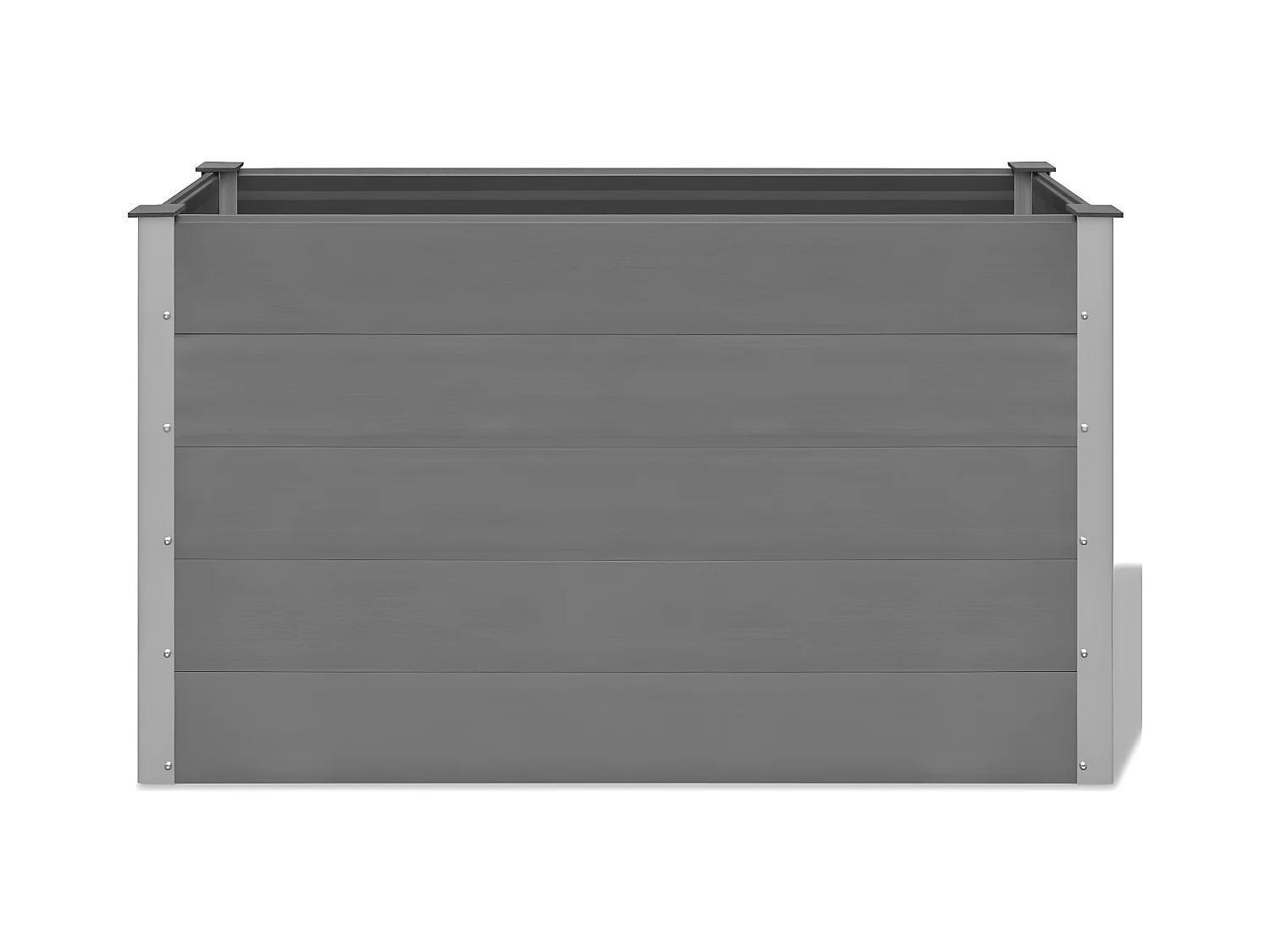 Jardinera de WPC gris 150x50x91 cm ES23253