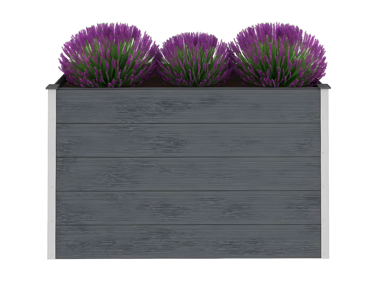 Jardinera de WPC gris 150x50x91 cm ES23253