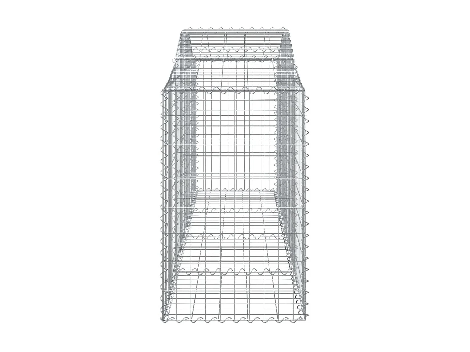 Paniers à gabions arqués 2 pcs 200x50x80/100 cm Fer galvanisé WVGQ5273