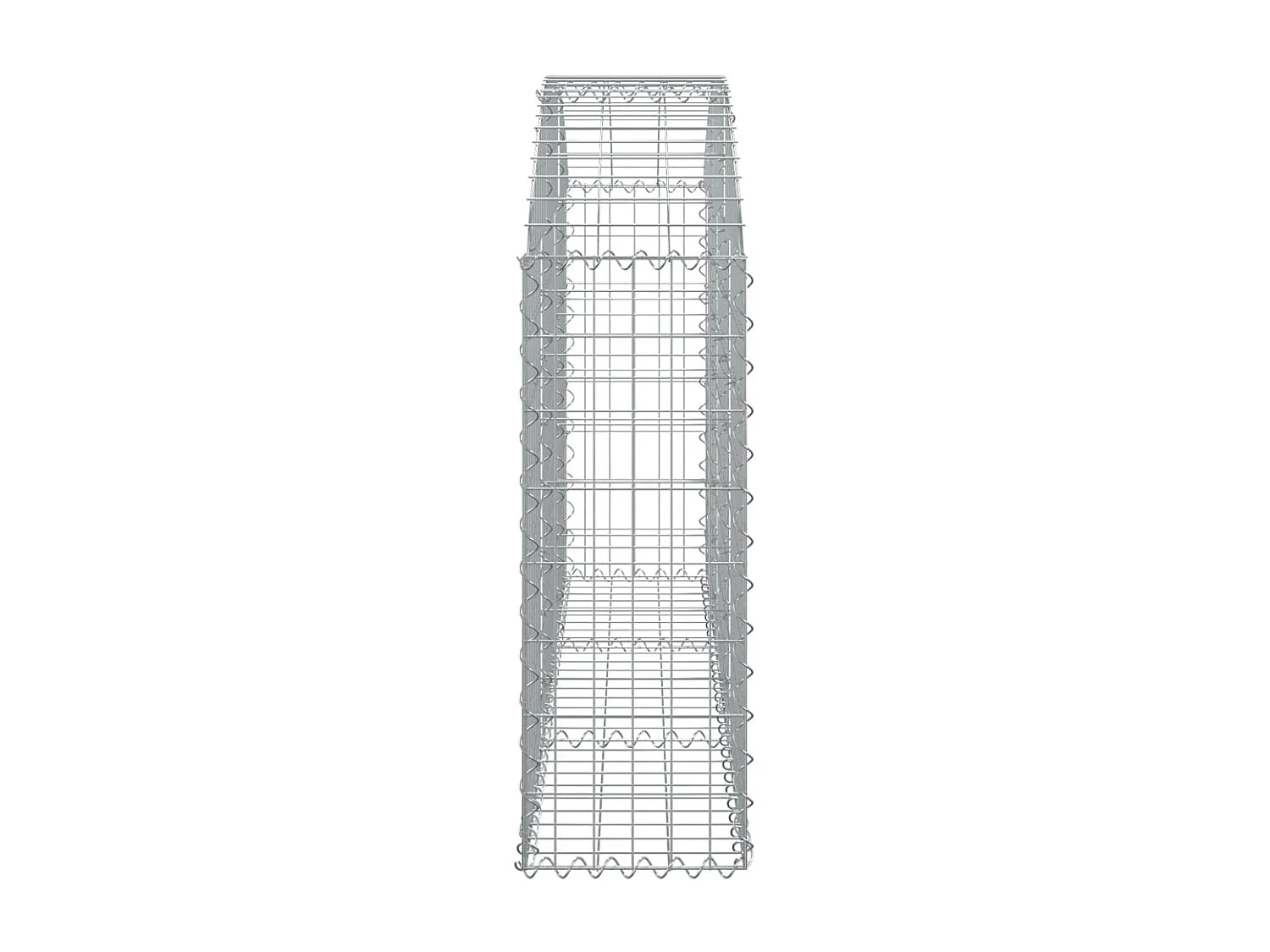 Panier de gabions arqué 150x30x80/100 cm Fer galvanisé WVGQ7192