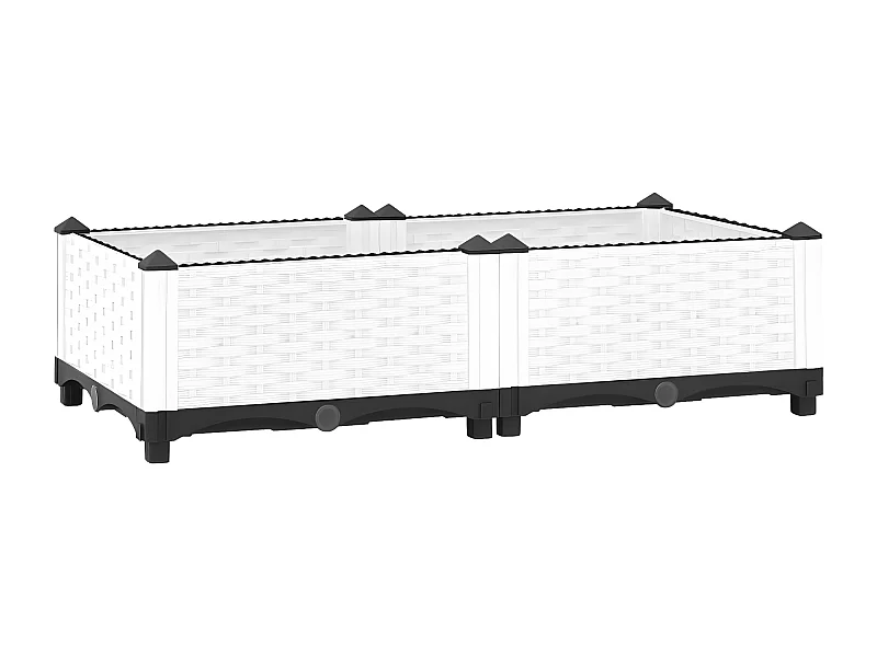 Plantenbak verhoogd 80x40x23 cm polypropeen