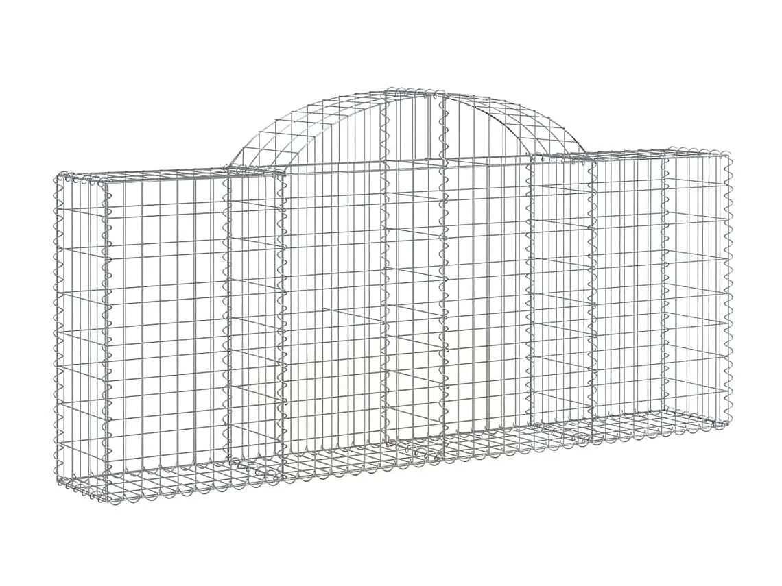 Panier de gabions arqué 200x30x80/100 cm Fer galvanisé WVGQ2611