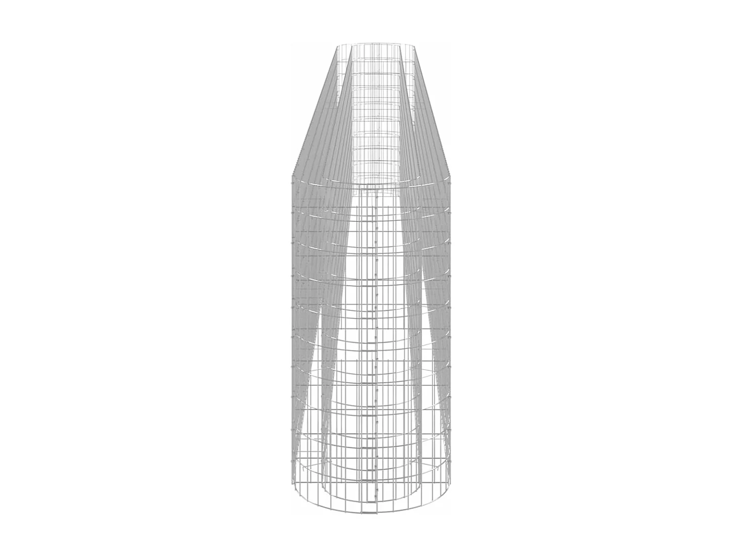 Canteiro elevado/cesto gabião 540x50x100 cm ferro galvanizado PT858251