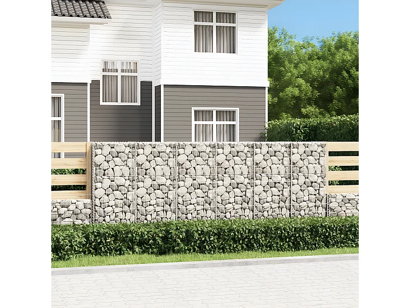 Muro de gaviones con cubiertas acero galvanizado 300x50x100 cm ES31503