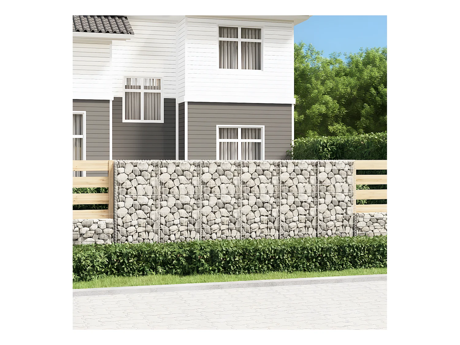 Mur en gabion avec couvercles Acier galvanisé 300 x 50 x 100 cm WVGQ9531