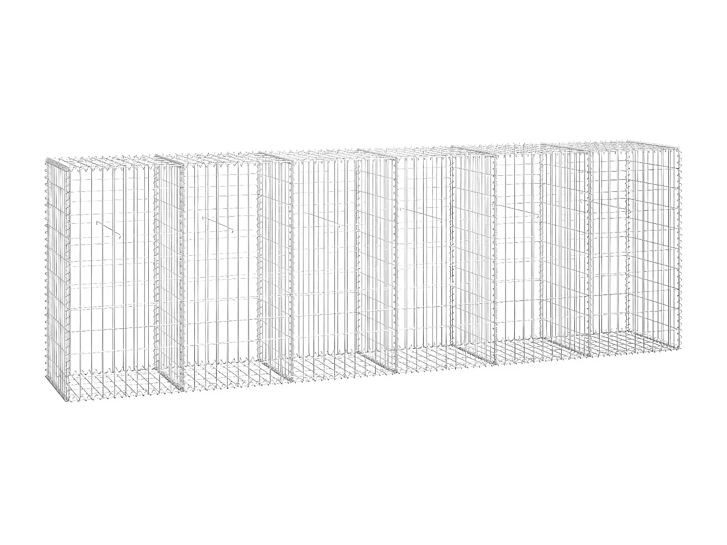 Mur en gabion avec couvercles Acier galvanisé 300 x 50 x 100 cm WVGQ9531