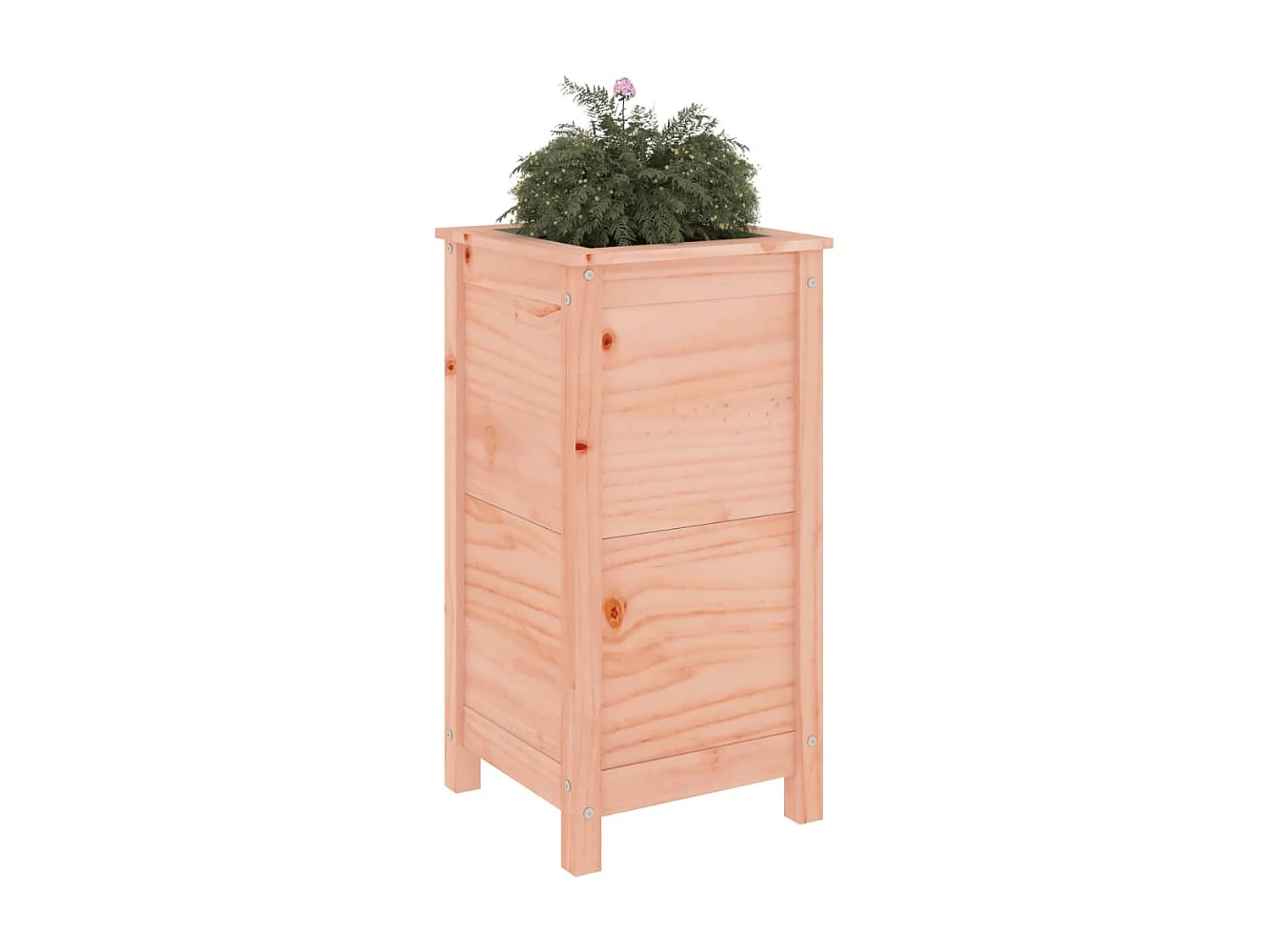 Jardinera madera maciza de abeto Douglas 40x40x78 cm ES40984