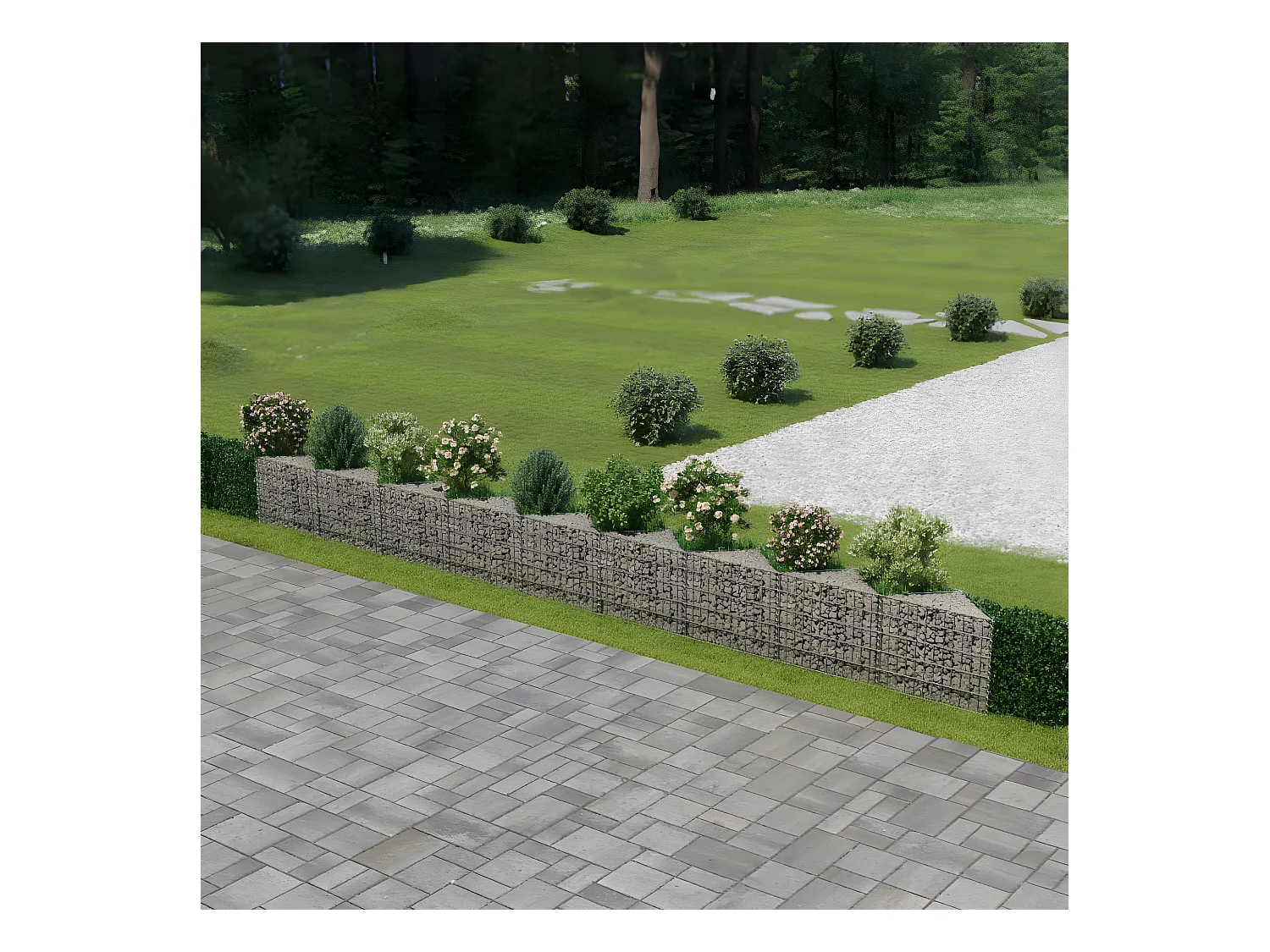 Mur de gabion Acier galvanisé 630 x 30 x 50 cm WVGQ9916