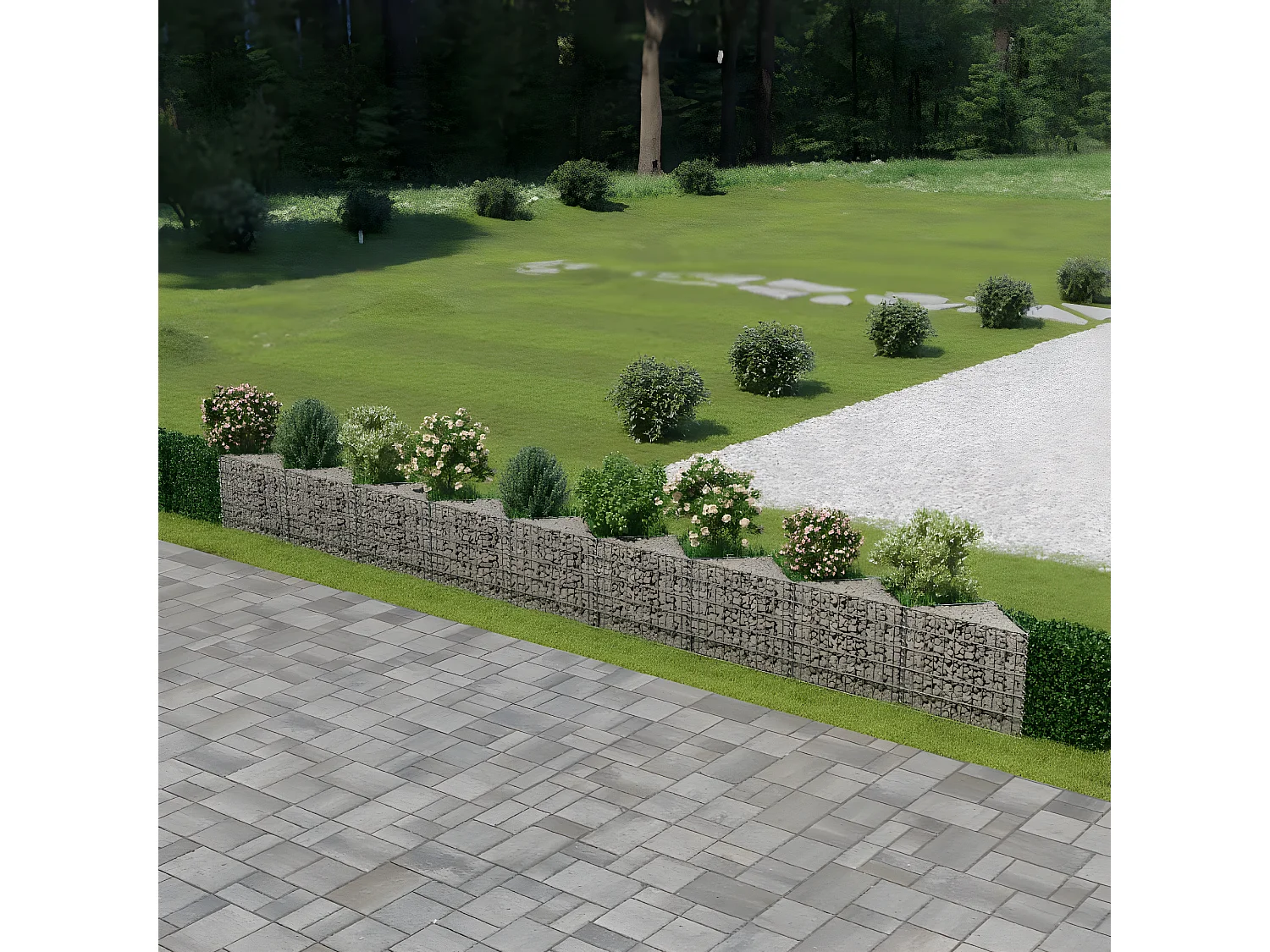 Mur de gabion Acier galvanisé 630 x 30 x 50 cm WVGQ9916