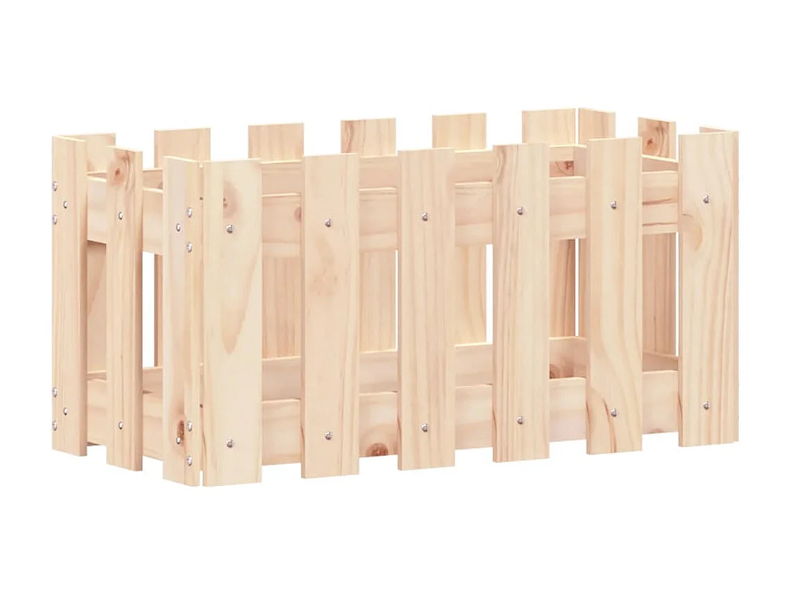 Plantenbak met hekontwerp 60x30x30 cm massief grenenhout NL350511