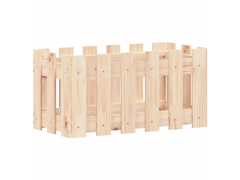 Plantenbak met hekontwerp 60x30x30 cm massief grenenhout NL350511