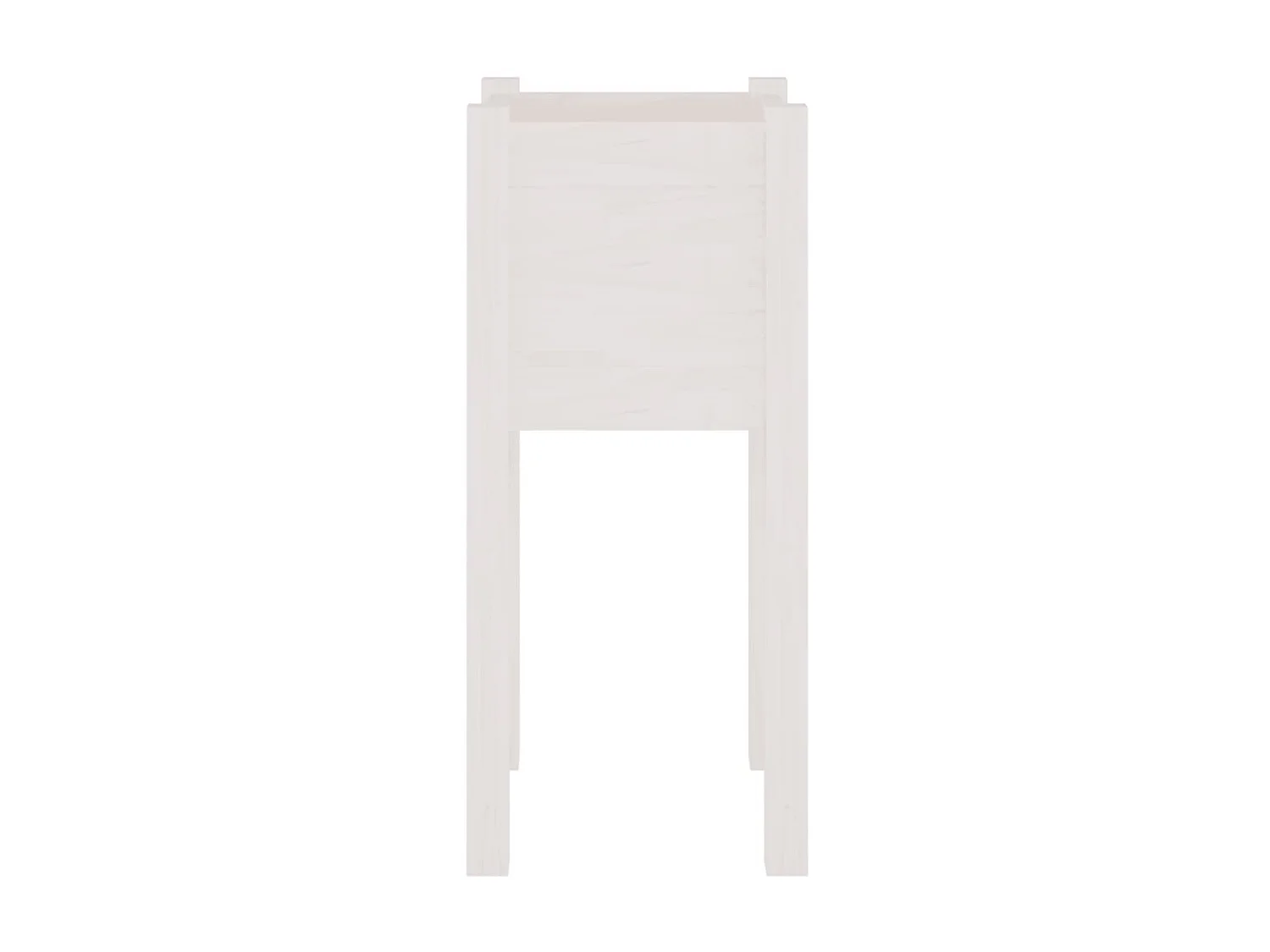 Jardinières d'extérieur 2 pcs Blanc 31x31x70 cm Bois de pin BE2628