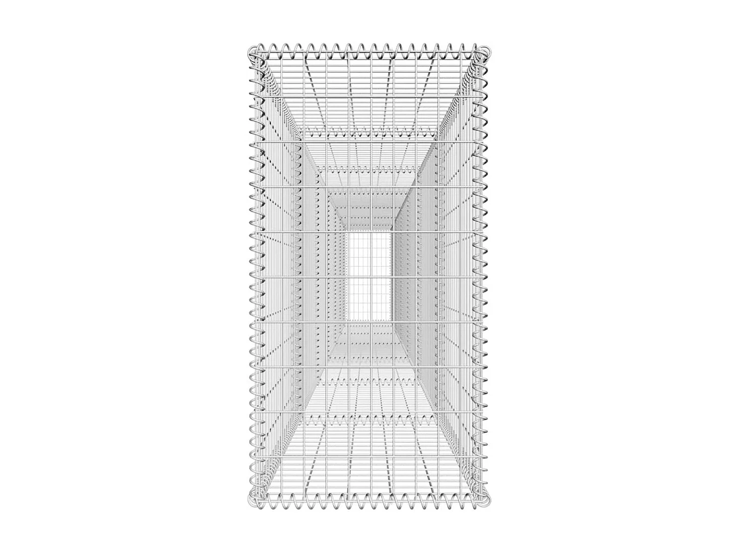 Muro de gaviones con cubierta acero galvanizado 600x50x100 cm ES42185
