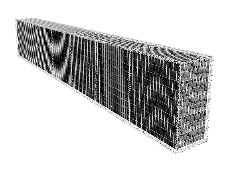 Mur en gabion avec couvercle Acier galvanisé 600x50x100 cm   WVGQ7253