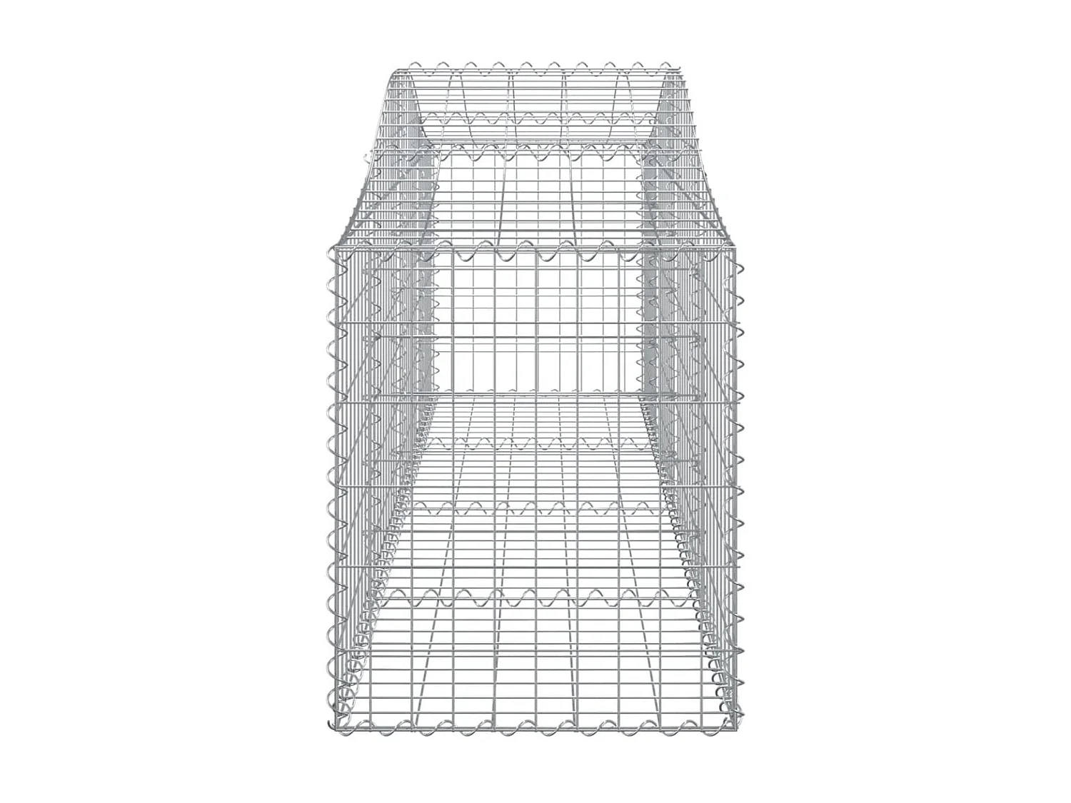 Cestas de gaviones 4 uds forma de arco hierro 200x50x60/80 cm ES30100