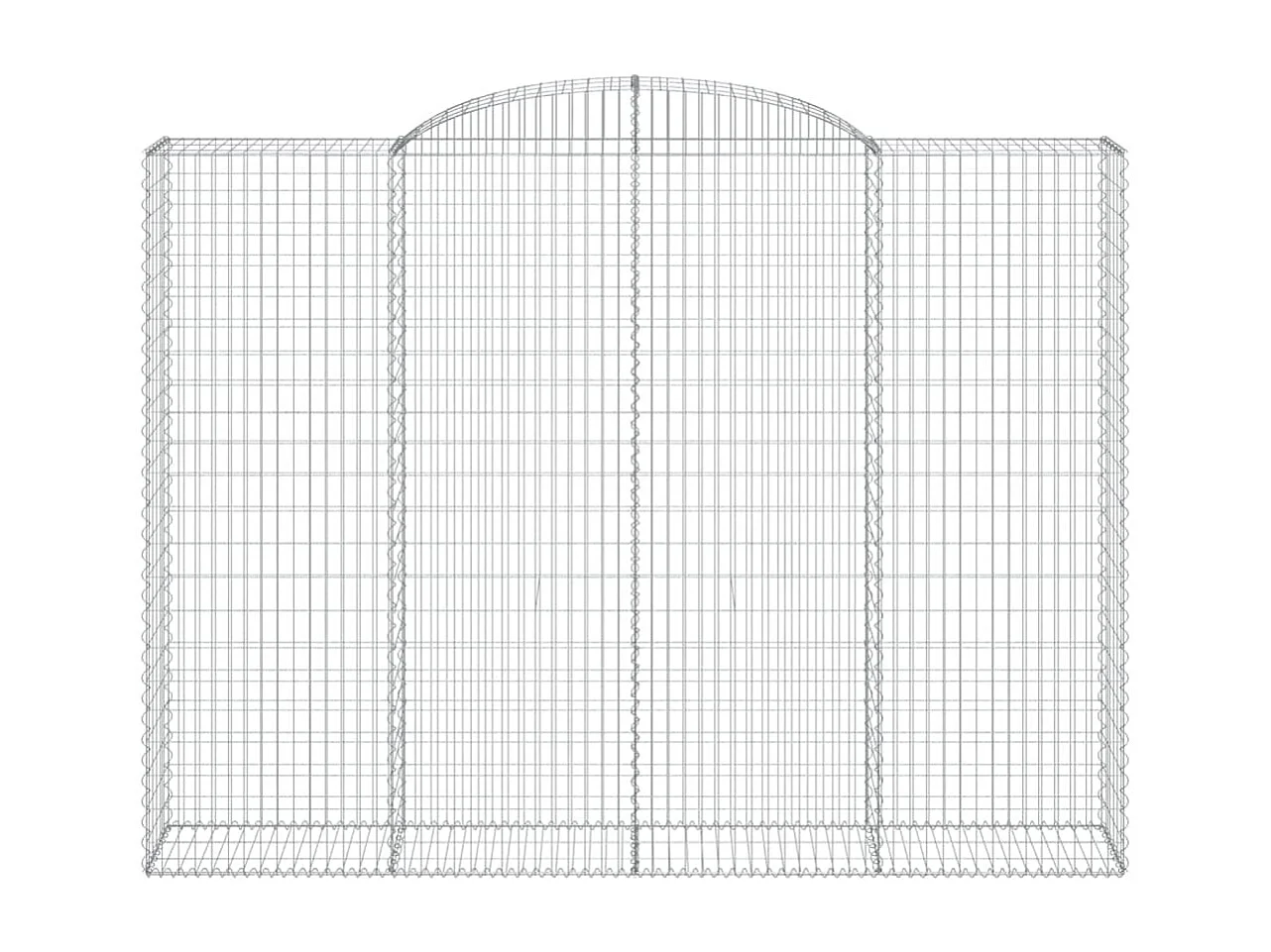 Panier de gabions arqué 300x50x220/240 cm Fer galvanisé WVGQ8325