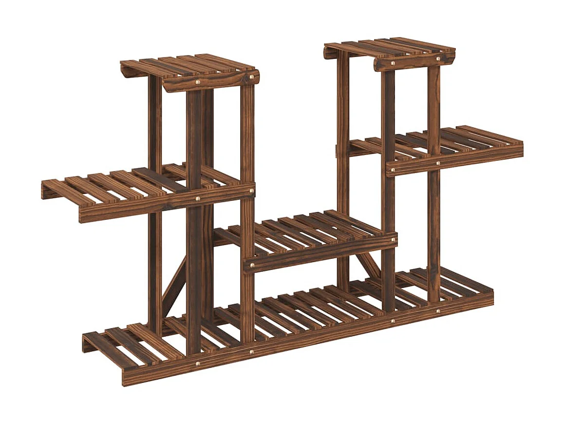 Suporte de plantas 110x25x73 cm madeira de abeto maciça PT454241