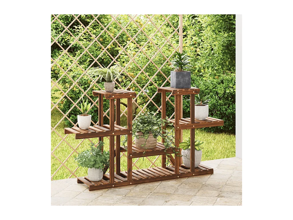 Jardinière Support à fleurs 110x25x73 cm bois massif de sapin BE4833