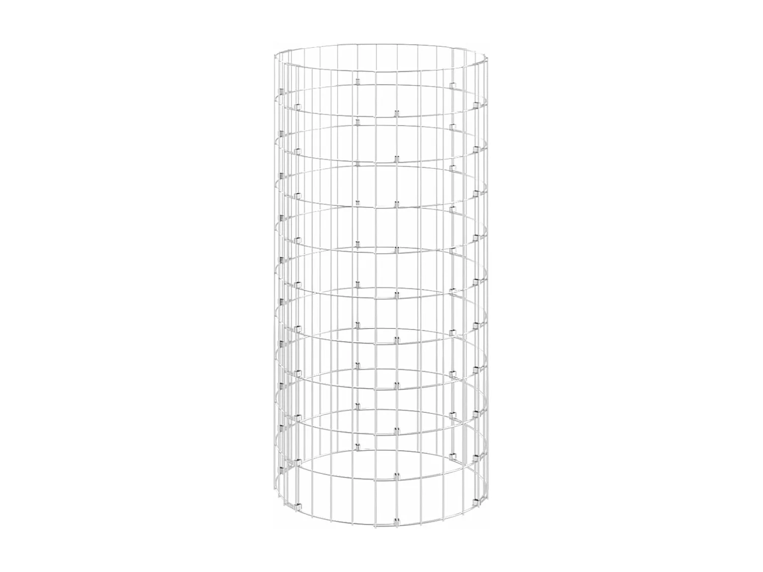 Poste circular de gaviones acero galvanizado Ø50x100 cm ES64461