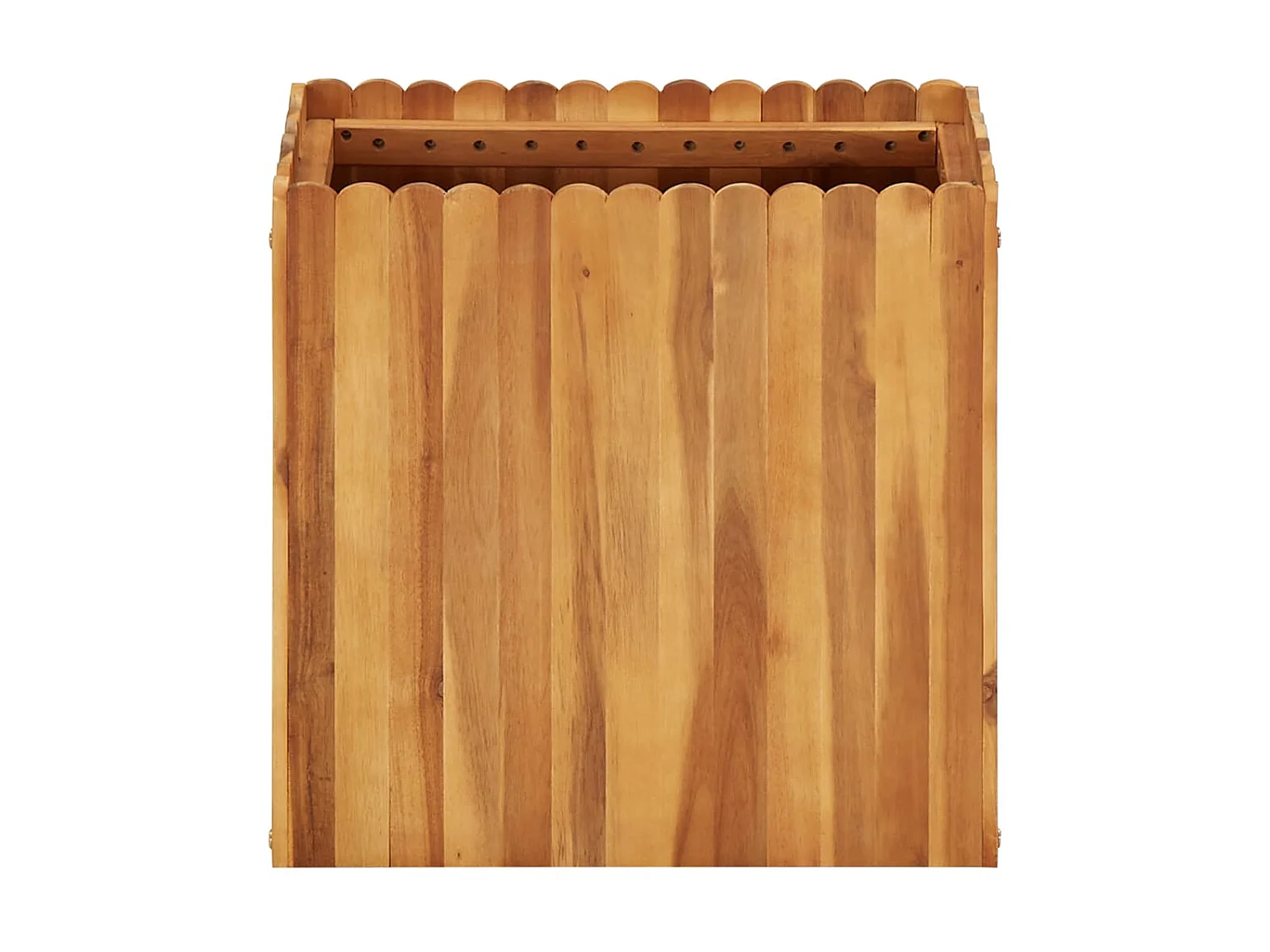 Jardinera de madera maciza de acacia 50x30x50 cm ES39667