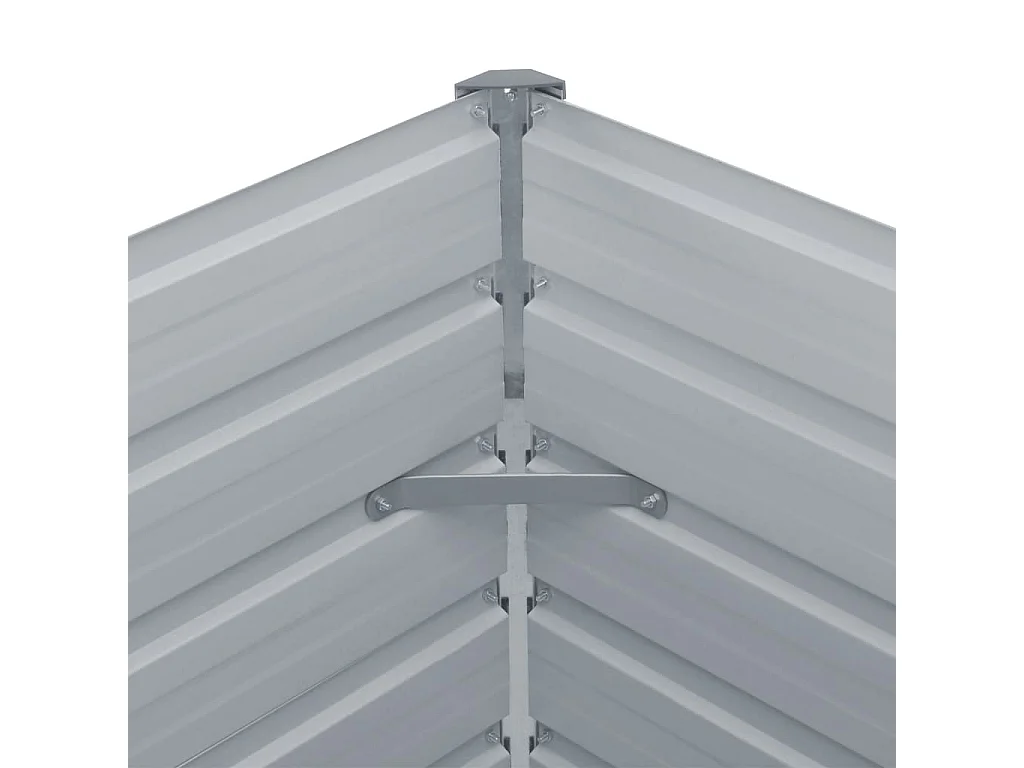 Jardinière 160 x 80 x 45 cm Acier galvanisé Anthracite BE4030